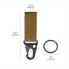 4Pcs Multifunction Tactical Hanging Buckles Nylon Webbing Belt Triangle Buckle Climbing Tool Accessory Carabiner Keychain.