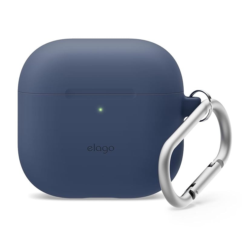 

[elago] AirPods 4 correspondence case silicon cover carabiner with Shockproof soft Thin Fall prevention wireless charging MagSafe [ AirPods4 air pots