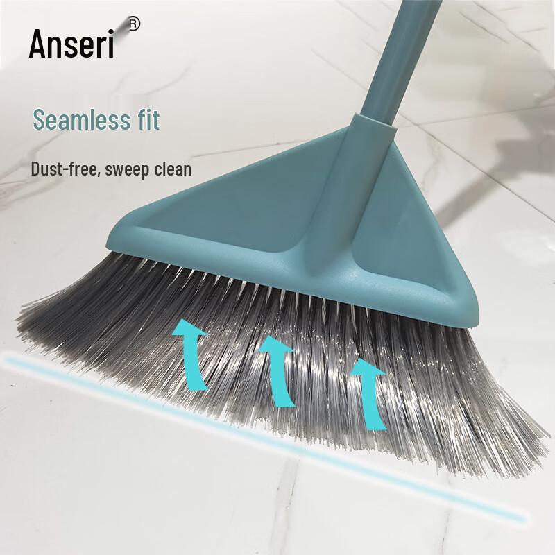 Anserui Commercial Hard Bristle Plastic Broom, 5-Pack