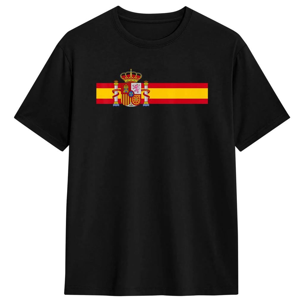 Powerful Spanish Bull with National Flag TShirt Unisexs Y2K Retro TShirts Summer ONeck Harajuku Tee Shirt Oversized Clothes