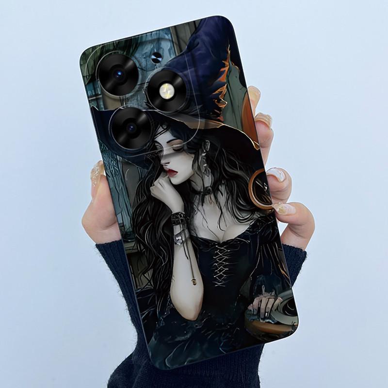 For itel S23 Plus Phone Case S681LN Cover Fashion Simplicity Oil Painting Floral Soft Liquid Silicone Shell For itel S23+ Fundas