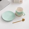 High-end Coffee Cup Gradual Change Exquisite Ceramic Cup and Saucer Set High Value Mug Light Luxury Design Gift