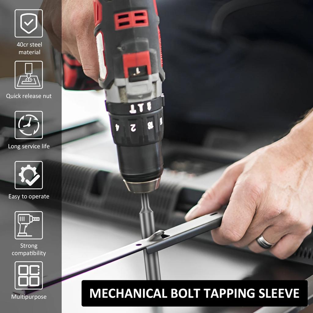 5Pcs SDS Plus Ground Rod Driver 8/10/12/16/20mm Earth Stake Grounding Rod High Hardness for SDS Plus Rotary Hammer Drill Power