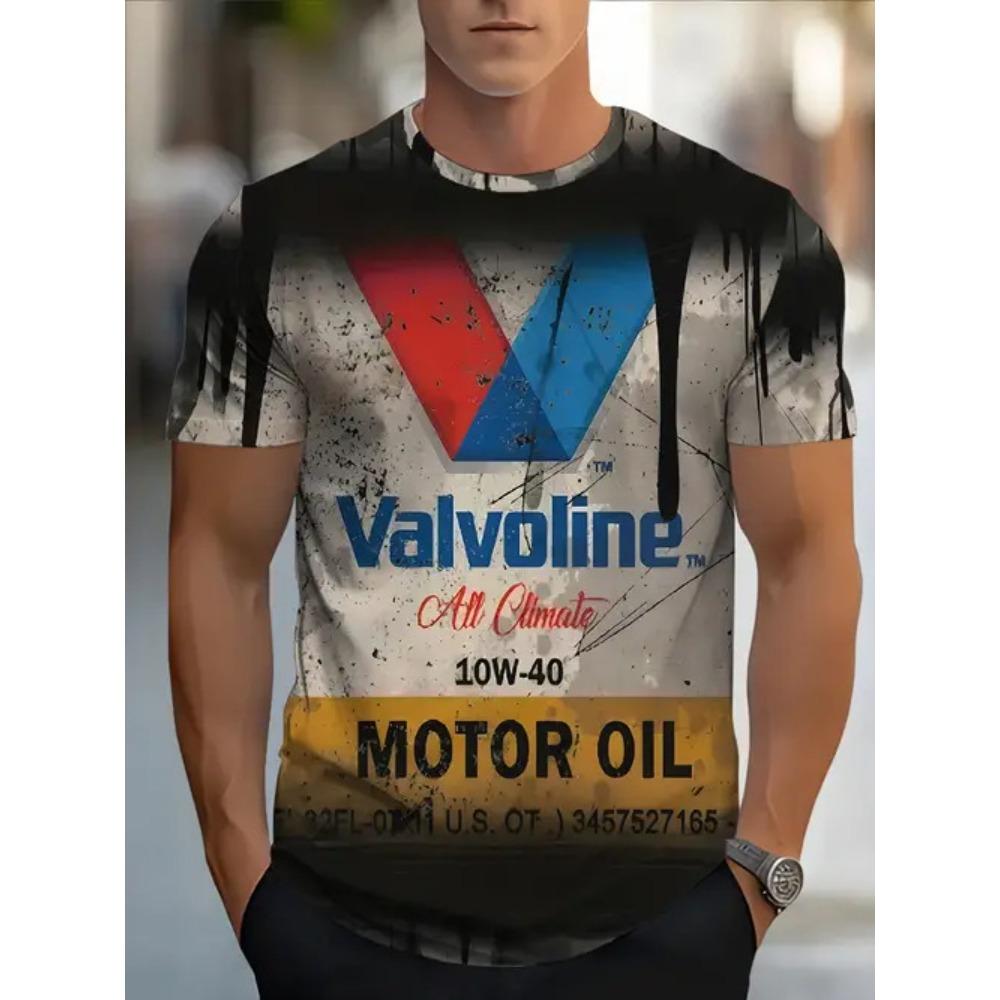 Summer Comfortable Fashionable Men's T-shirt Colorful Fun Printing Soft Comfortable Breathable Round Neck Short Sleeved T-shirt