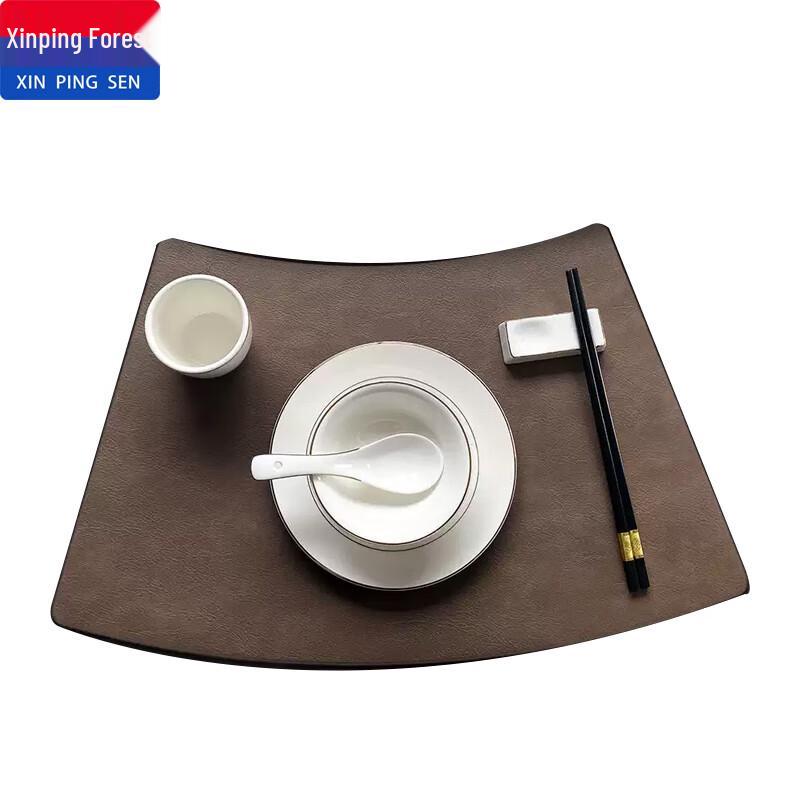 Waterproof Leather Fan-Shaped Placemat
