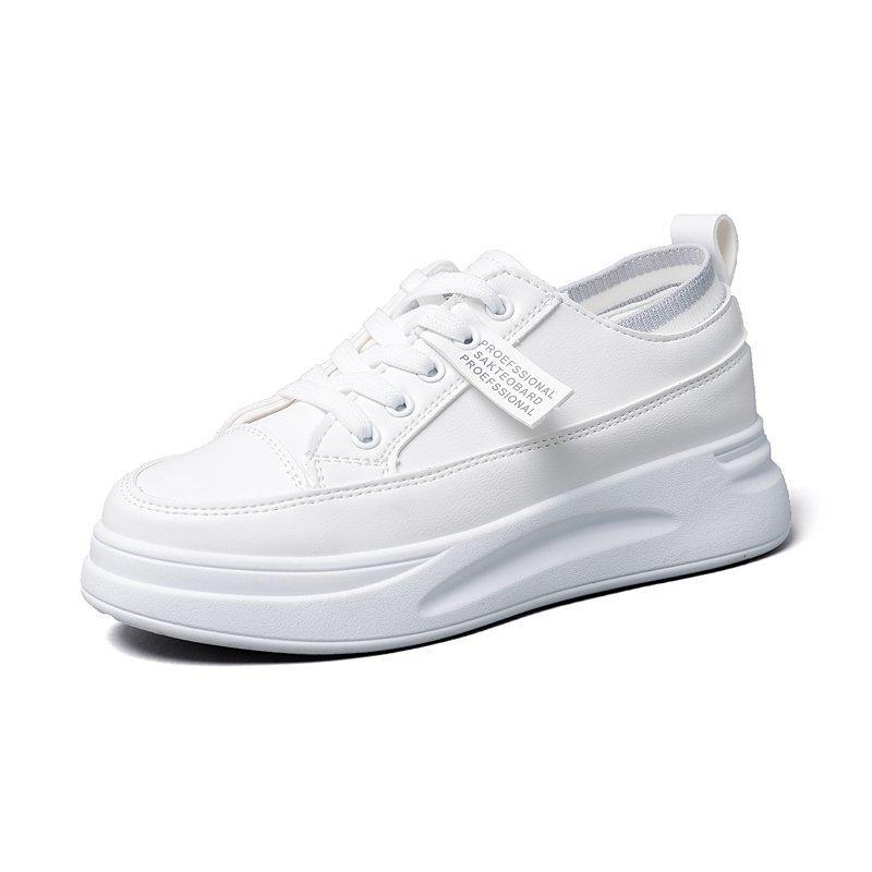 Fashion Women's Casual Vulcanize Shoes White Genuine Leather 2024 Sport Walking Running Summer Platform Flats Woman Sneakers234