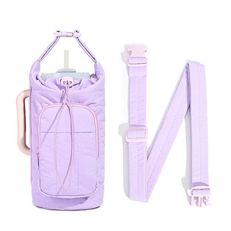 Quilted Crossbody Thermos and Water Bottle Sleeve