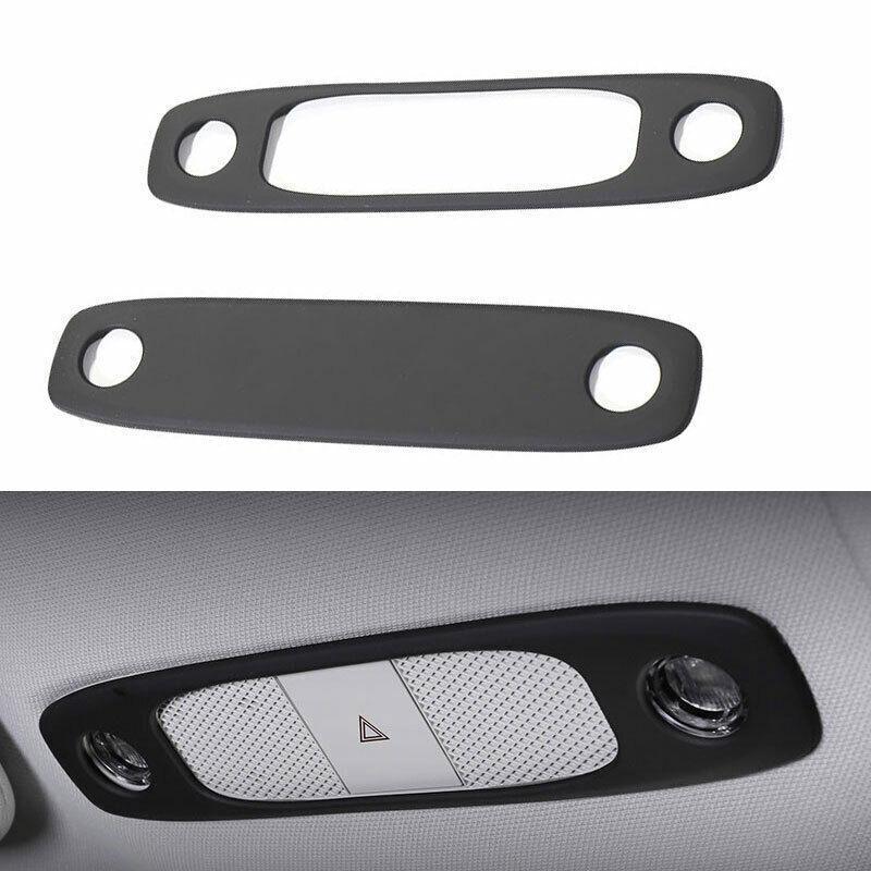 For Tesla Model 3 2017- Matte Black Front Rear Reading Lamp Frame Cover Trim