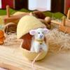 Easter Egg Ornament with Hidden Felt Animal Toy Handmade Lace-up Egg with Animal Inside Desktop Decoration Easter Holiday Party Favors