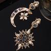 Versatile Vintage Enamel Ear Drop Asymmetric Stud Earring Unique Ear Jewelry  Gift