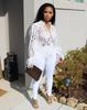Women’s Sexy Ruffle Long Sleeve Summer Lace Tops 2026 Puff Flare Shirt V Neck Hollow Out Button Down Tunic Blouses