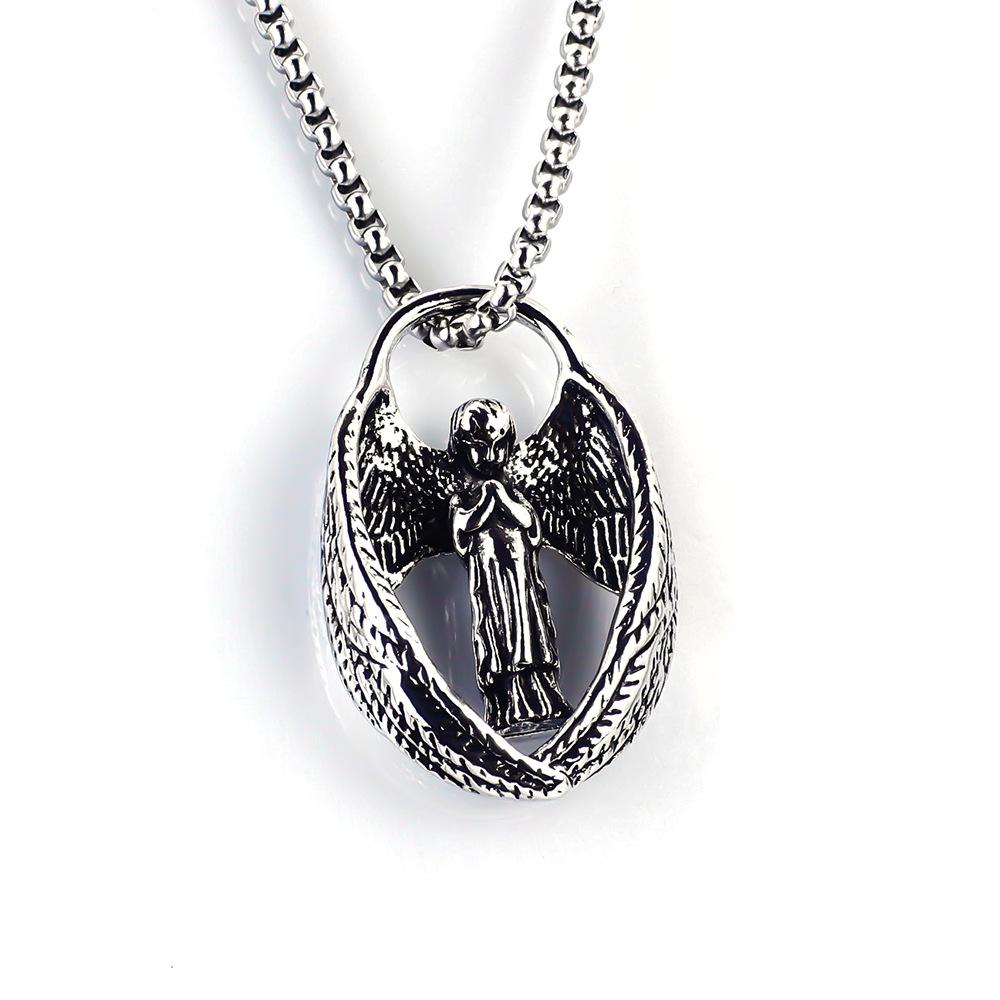 Jewelry Personality Titanium Steel Spiral Boomerang Windmill Necklace Men's Hot Sale