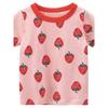 27home Korean Style Strawberry Baby round Neck Short Sleeve T-shirt