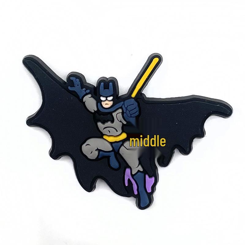 Мультяшные Супергерой Бэтмен Подвески для Обуви - Мягкие Резиновые Декоративные Пряжки для Crocs и Садовых Сапог