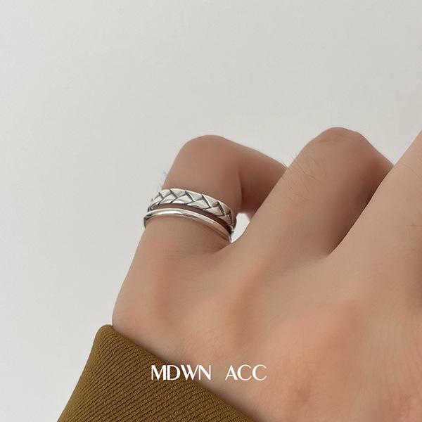 

Модный комплект колец-цепочек со смайликом из стерлингового серебра 925 пробы для женщин J1998