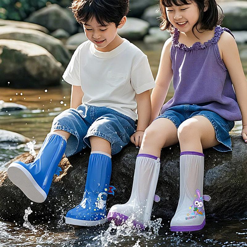 Fashion Fashion Dinosaur Shoe Covers Kids Waterproof Overshoes Child Washable Anti Skid Shoe Covers Boy Girl Durable Reusable Galoshes