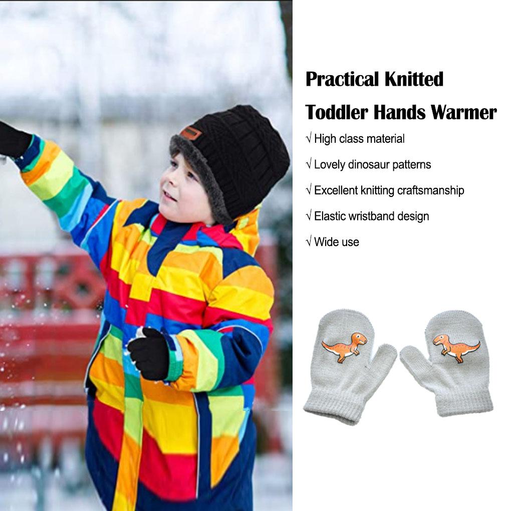 1 Pair Kids Mittens Fingers Warmer Thermal Clothing Accessory Mitt Finger Warming Cover Knitted Toddler Mitten for Winter