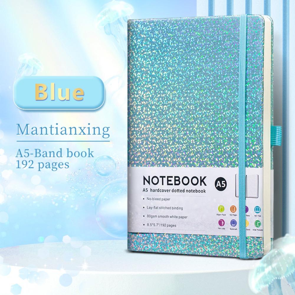 A5 Bling Notebook 192 Lined Pages Sparkle Glitter Journal Notebook Notepad College Ruled Hardcover Notebook for Girls Women