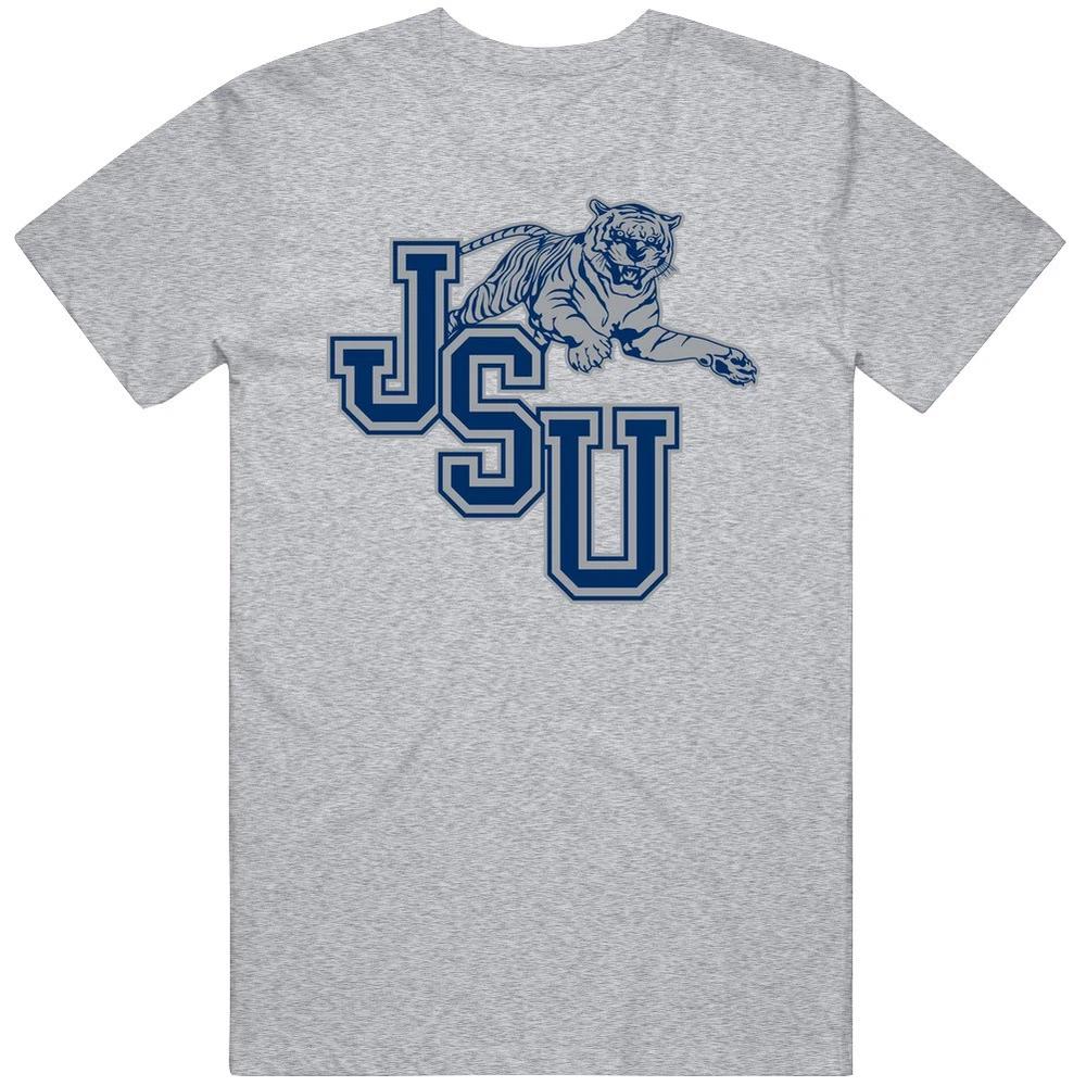 Jackson State College Logo College Sports Fan Merch Classic Cotton T Shirt S