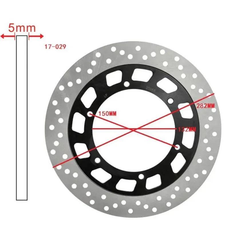 282MM Front Brake Disc Rotor For Yamaha XVZ1300 Venture Royal 1986-1992 XV750 Virago750 94-98 XV1100 Virago 1100 1994-2000 TZR50
