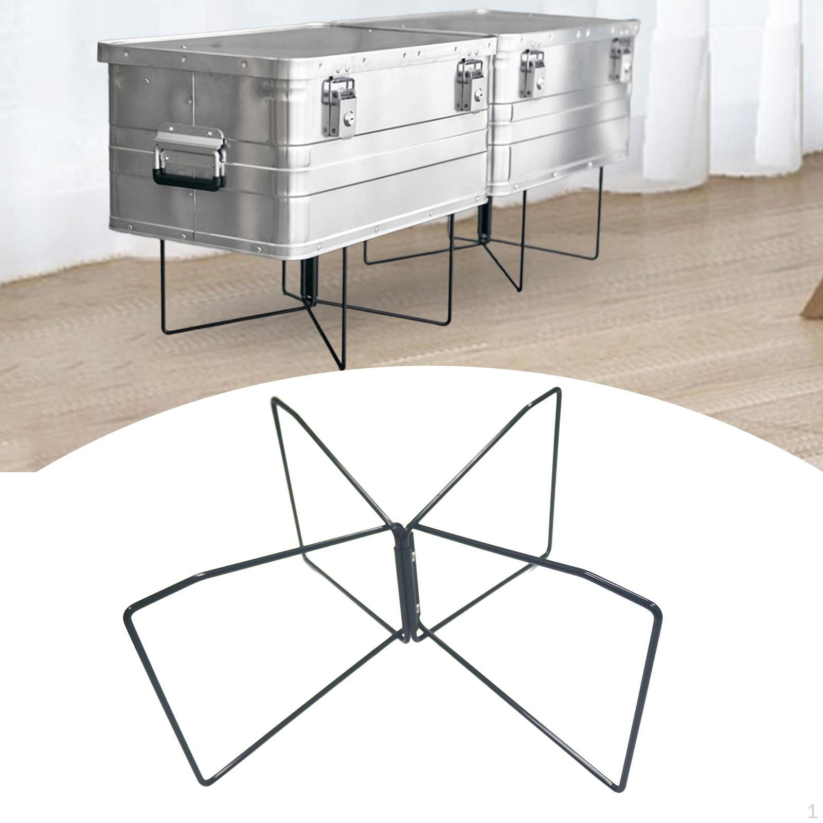 

Складная подставка-холодильник, багажник, устойчивый металлический держатель для мусорных мешков, контейнер для хранения для барбекю чёрный