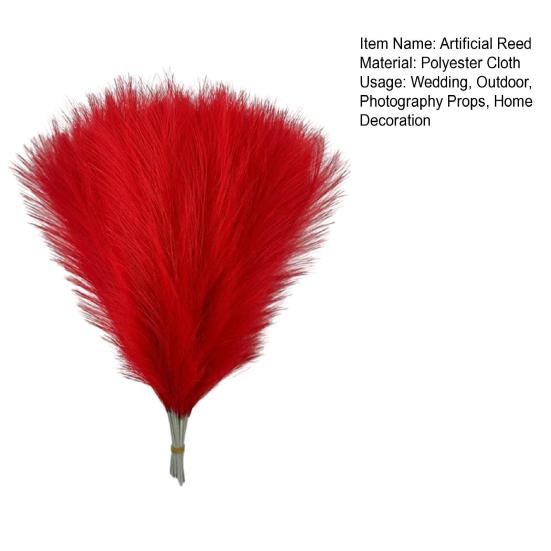 10Pcs Artificial Pampas Grass Decoration Realistic Fluffy Tall Fake Dried Grass Home Office Wedding Party Table Centerpiece Boho Decor