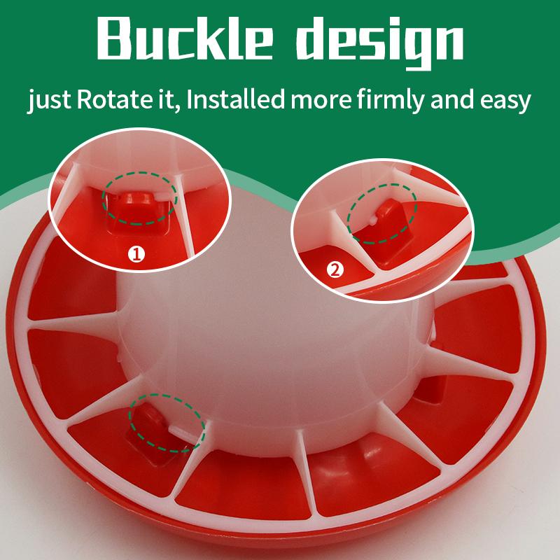 1.5/3/6/9/12kg Automatic Chicken Feeder Bucket Rooster Hen Feeding Device Farm Animal Poultry Quail Pigeon Feeding Supplies 1 Pc