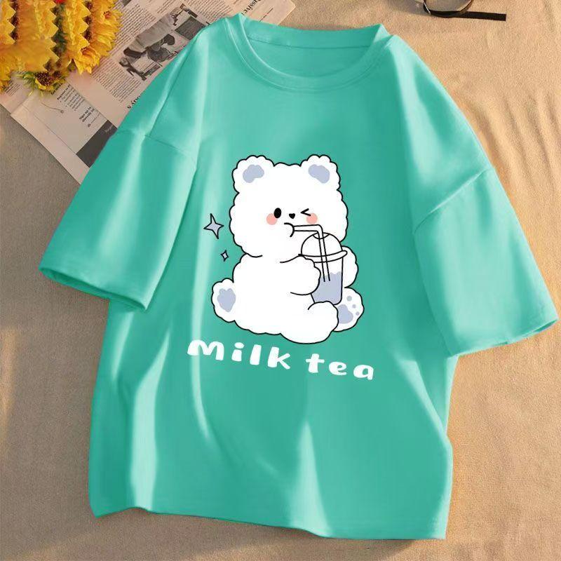 

Футболка с короткими рукавами, новая свободная летняя одежда, белая симпатичная рубашка-боди, топы 3XL