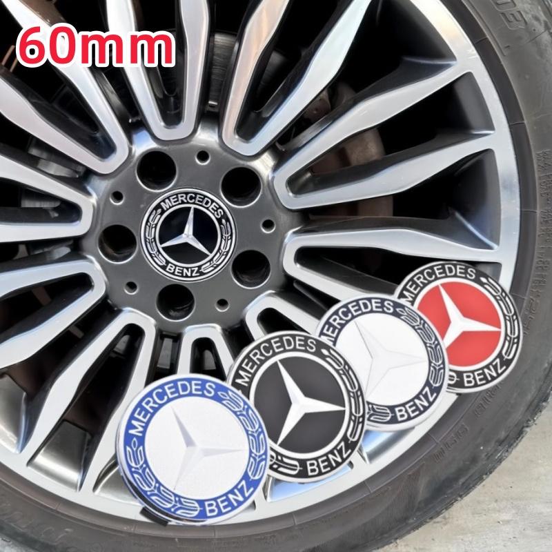 4PCS 60mm Diameter ABS Hub Cover for Mercedes-Benz Cars And SUVs Replacement Wheel Hub Cap