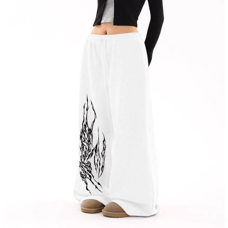 American Overszie Street Hip hop Sports Pants Trendy Brand Dance Loose Wide-leg Drawstring Drape Pants