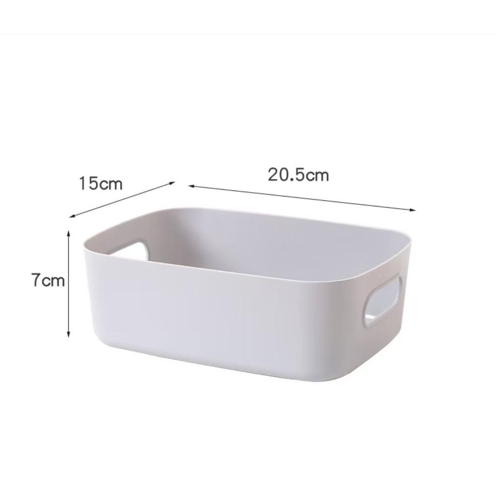 Husholdningsoppbevaringsboks i plast for skrivebord, kjøkken, klær og kosmetikk, fortykket design for organisering av diverse.