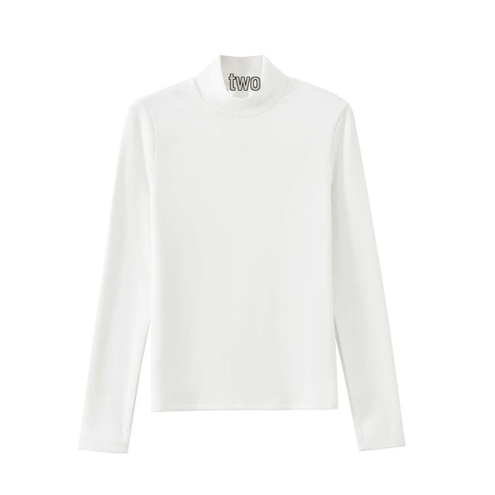 310g Women's Winter Double-Sided Brushed Half-High Collar Long Sleeve Thermal Base Layer Top