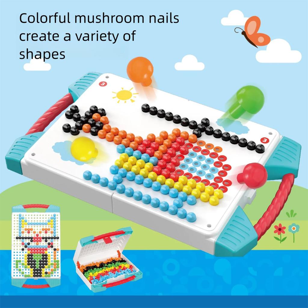 373 Teile Kinder Kreatives Mosaik Spielzeug Set Nagelkunst Komposition Bild Puzzle Pilz Set Pädagogisch Spaß Puzzle Spielzeug