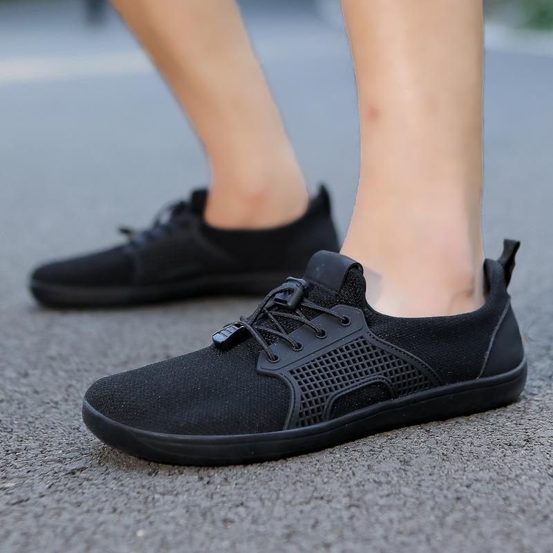 Barefoot Shoes Wide Head Men's and Women's Large Size Wide Last Shoes Breathable Non-slip Rubber Sole Indoor Cycling Fitness Shoes