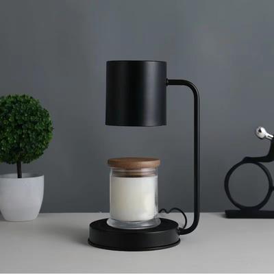 Aromaterapeutyczna lampa grzewcza do świec 110-120 V metalowa ściemnialna topielniczka świec pasująca do małych i dużych świec w słoikach Yankee Home Decor