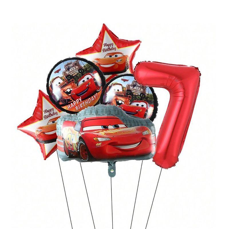 Aluminum Film Balloon Digital Birthday Set Racing Car Decoration Theme Children's Birthday Party Decoration