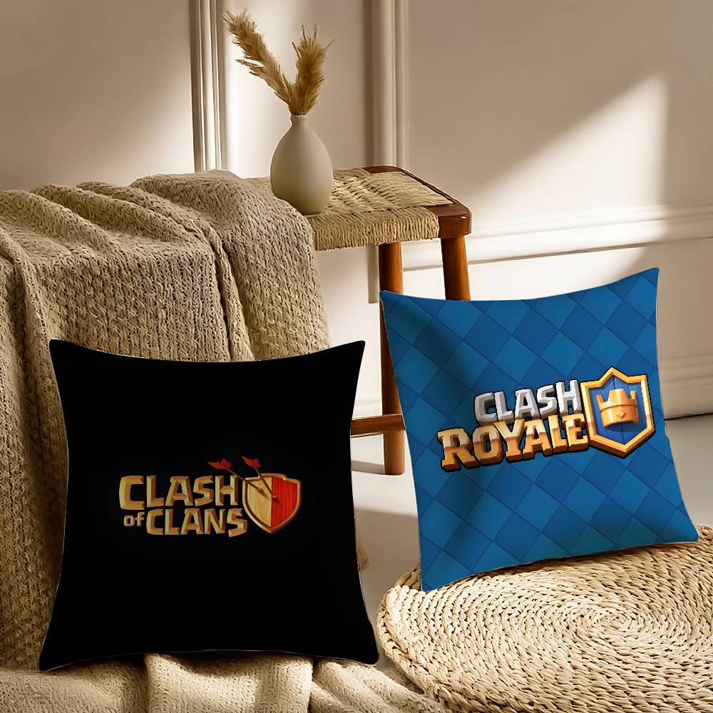 Game C-Clash Of C-clans Cute Fighting Pillow Case Sofa And Living Room Decorative Cushion Covers Dust-proof And Mite-proof F
