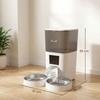6L Automatic Cat Food Dispenser, WiFi 2.4G, App Control with Timer, 1-10 Meals Per Day, 10s Recorder, 2 Stainless Steel Bowls
