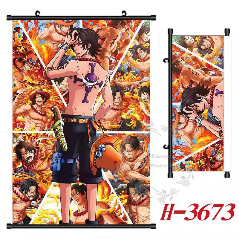 P-One P-Piece Hd Poster Scroll Painting Peripheral Hanging Painting Bedside Living Room Background Wall Cloth Painting