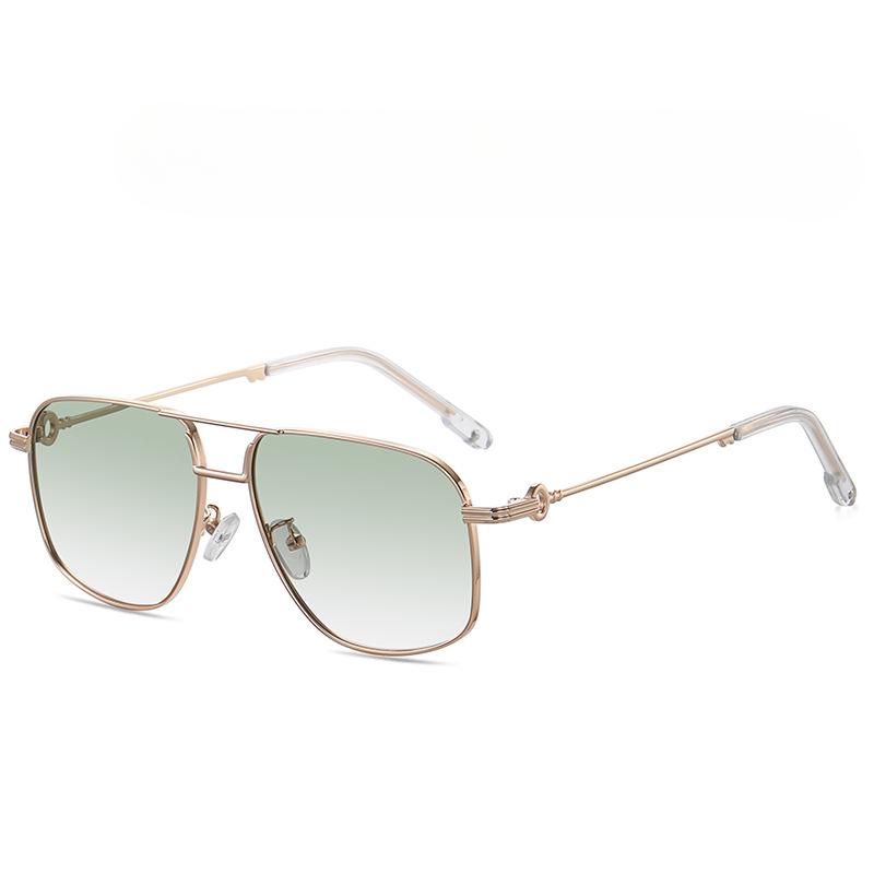 Fashion New Ladies Sunglasses Trend Gradient Ocean Sunglasses Women's Box Glasses Metal Polarizer