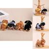 Plush Dachshund Dog Keychain With Tie Design For Girls Bag Decoration And Gift