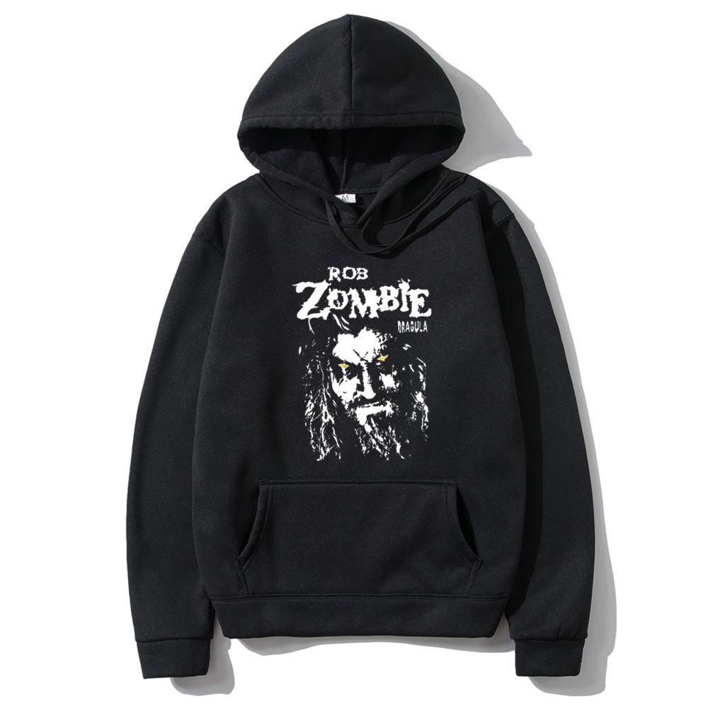 Rob Zombie Hellbilly Deluxe Dragula Retro Print Men Plus-size Hoodie Casual Street Horror Harajuku Y2K Long-sleeve Sweatshirt