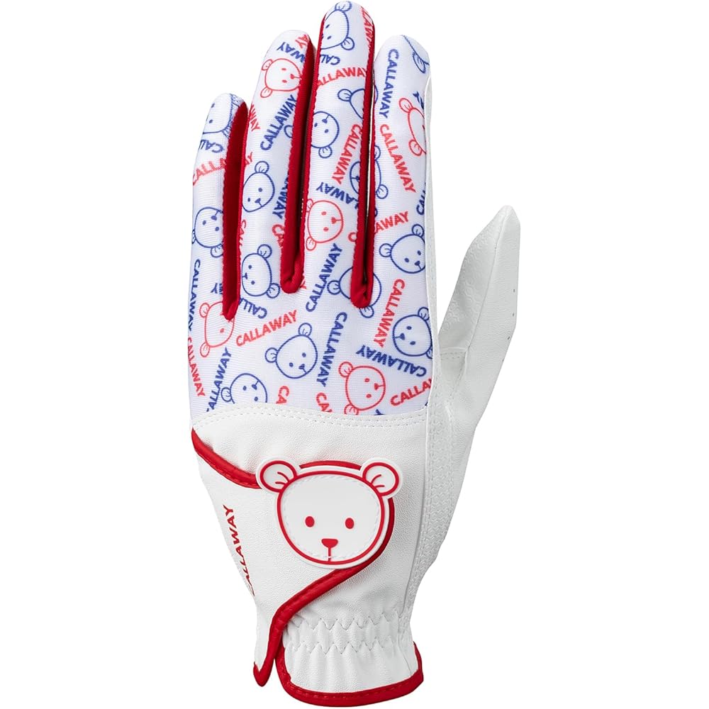 Callaway Bear Dual Women's Golf Gloves White/Red 20cm Right/Left Handed