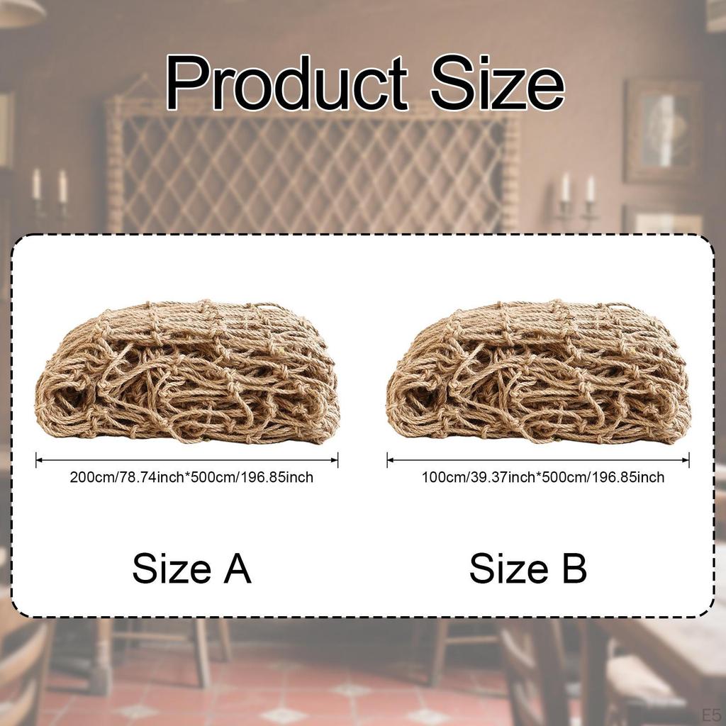 Climbing Net Hemp Rope Netting Multifunctional Accessories Heavy Duty for Truck Railing