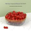 Abay Gold Rim Diamond Plastic Fruit Plate