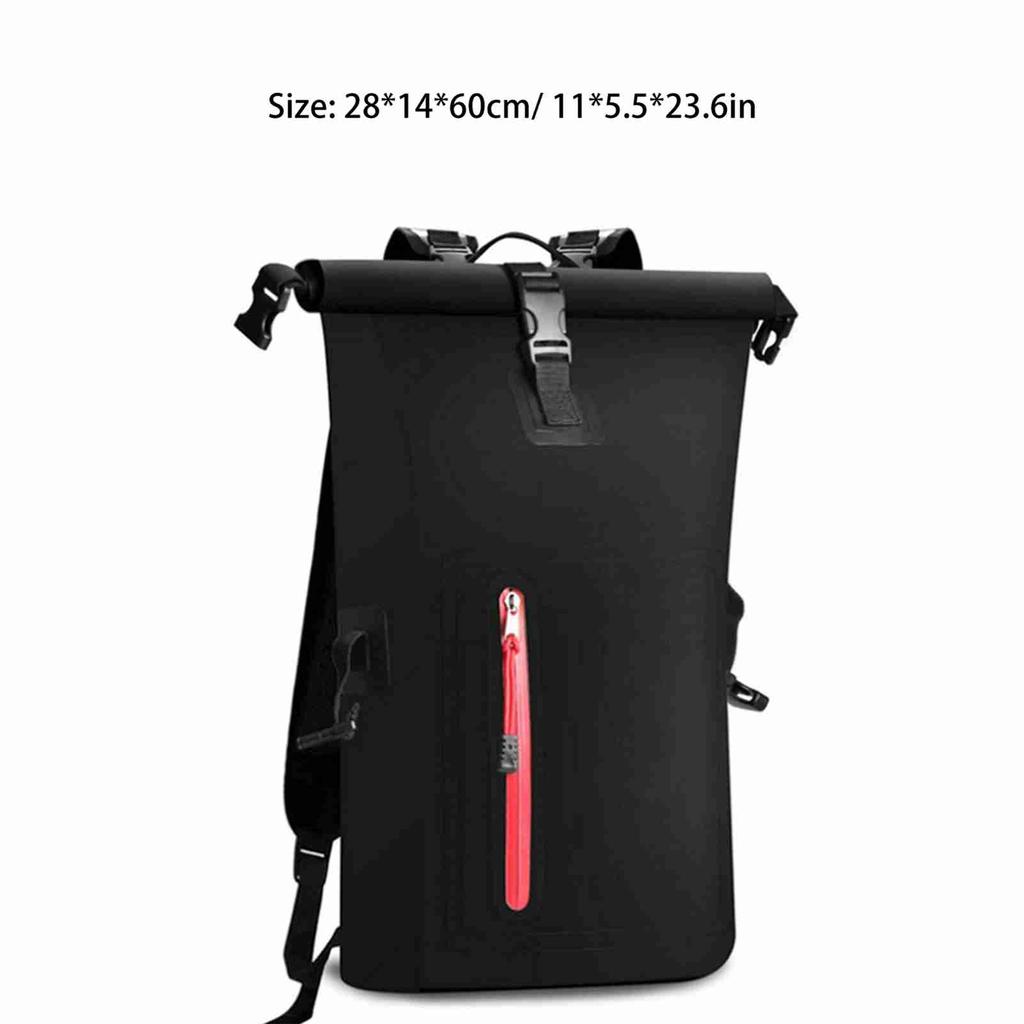 Water Resistant Sports Backpack Wet and Dry Large Capacity Portable Dry Bag for Swimming Rafting Fishing