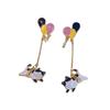 Colorful Balloon Earrings Cat Shaped Stud Ear Rings Heart Star Women Earwears