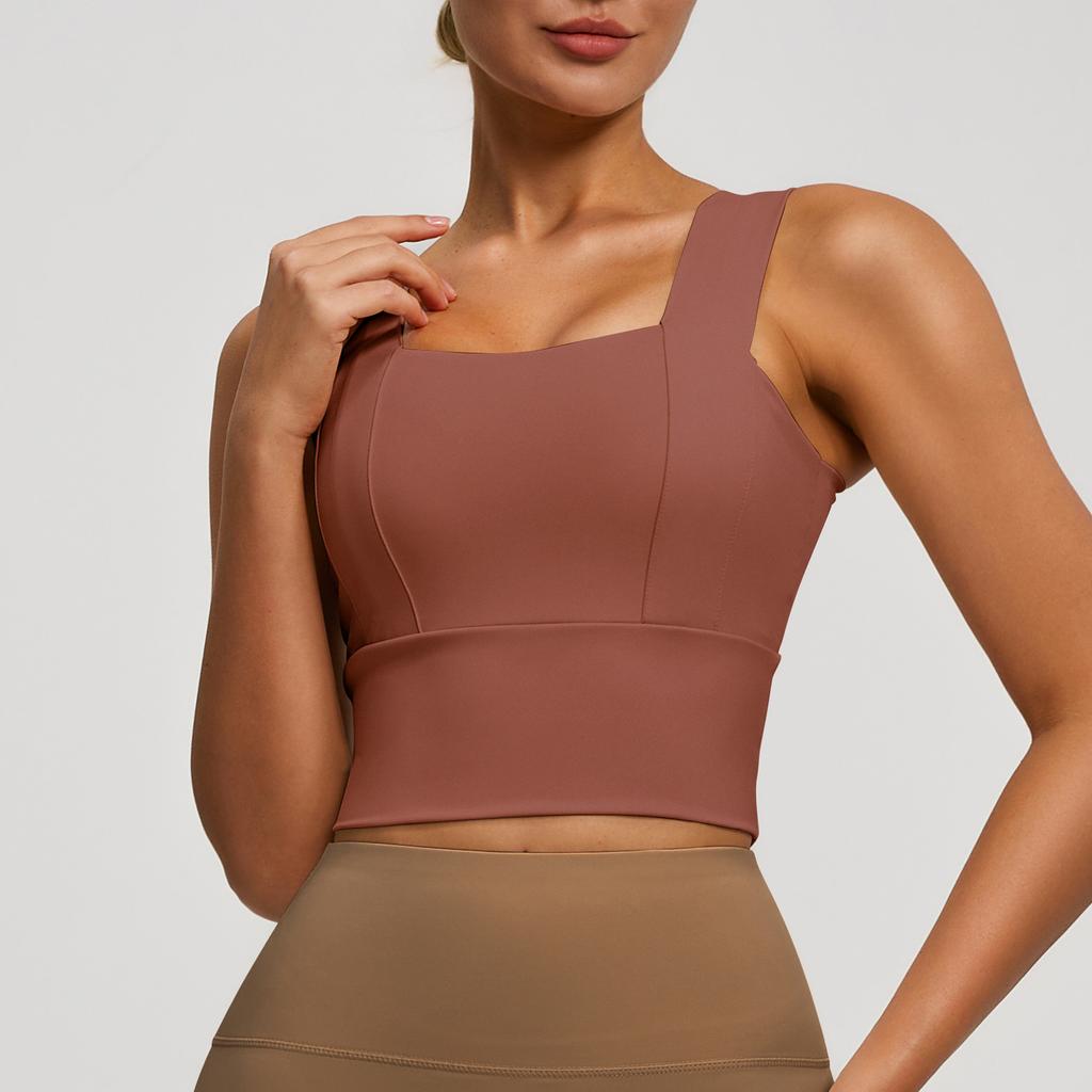 Reggiseno Sportivo con Spalline Larghe Schiena Bella Antiurto Anti-Caduta per Corsa Fitness Push Up