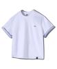 GHOST REPUBLIC Crop Stripe Color Block Roll-Up Short Sleeve T-Shirt Gt-392_White