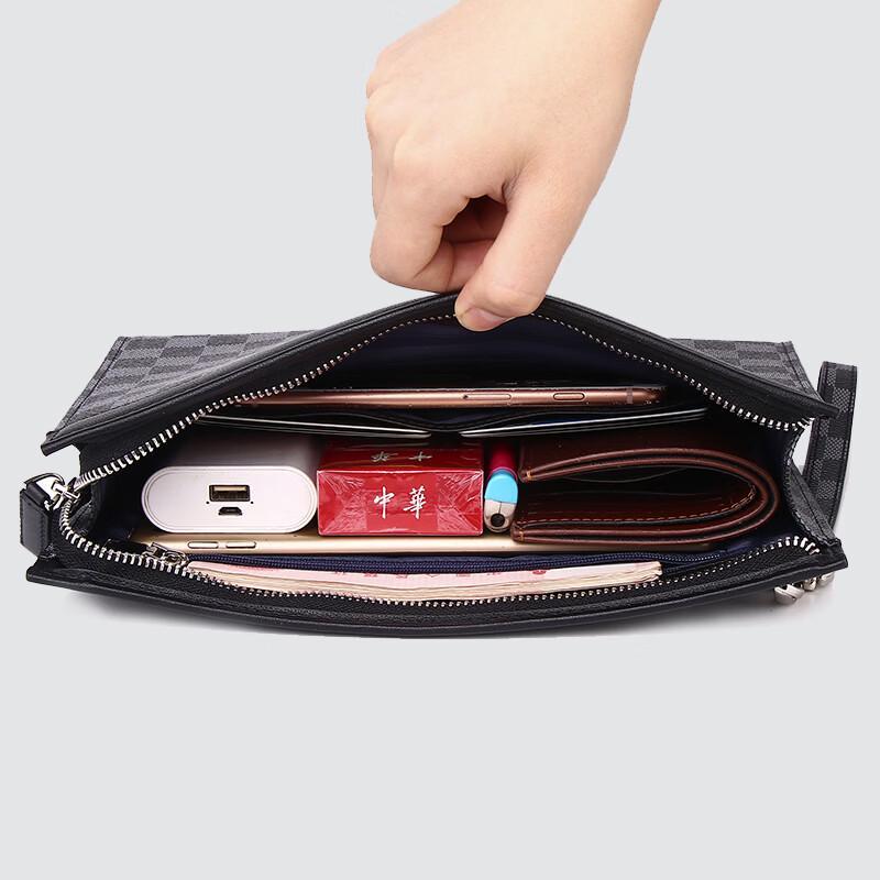 SCHWARZETIENNE Men's Genuine Leather Clutch Bag